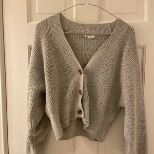 Garage Crop Button Up Sweater